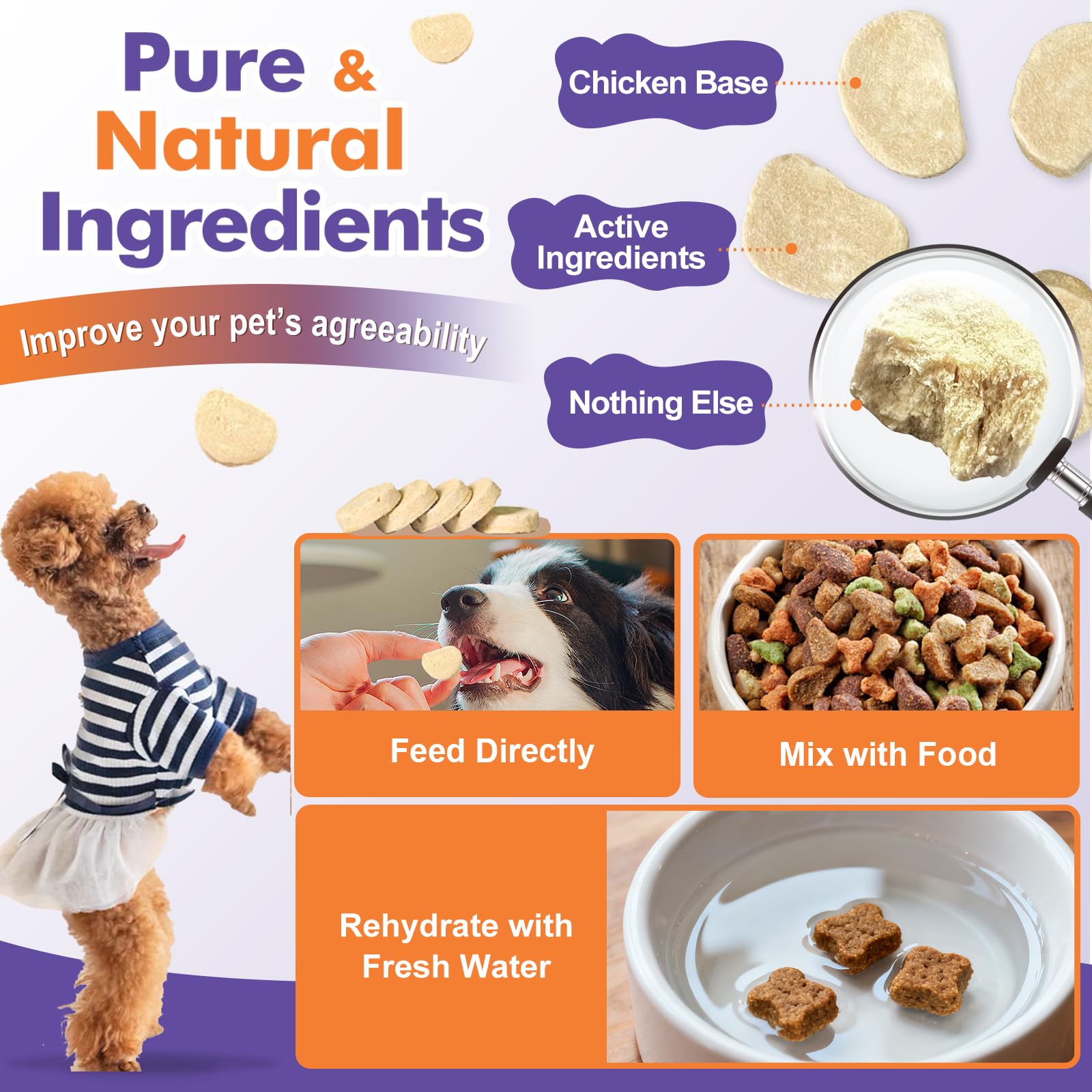 DRFOSTER includes omega-3 ingredients for skin and coat health