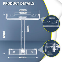 Driamor clear acrylic lamp holder pair blends with tanks and keeps lights steady.