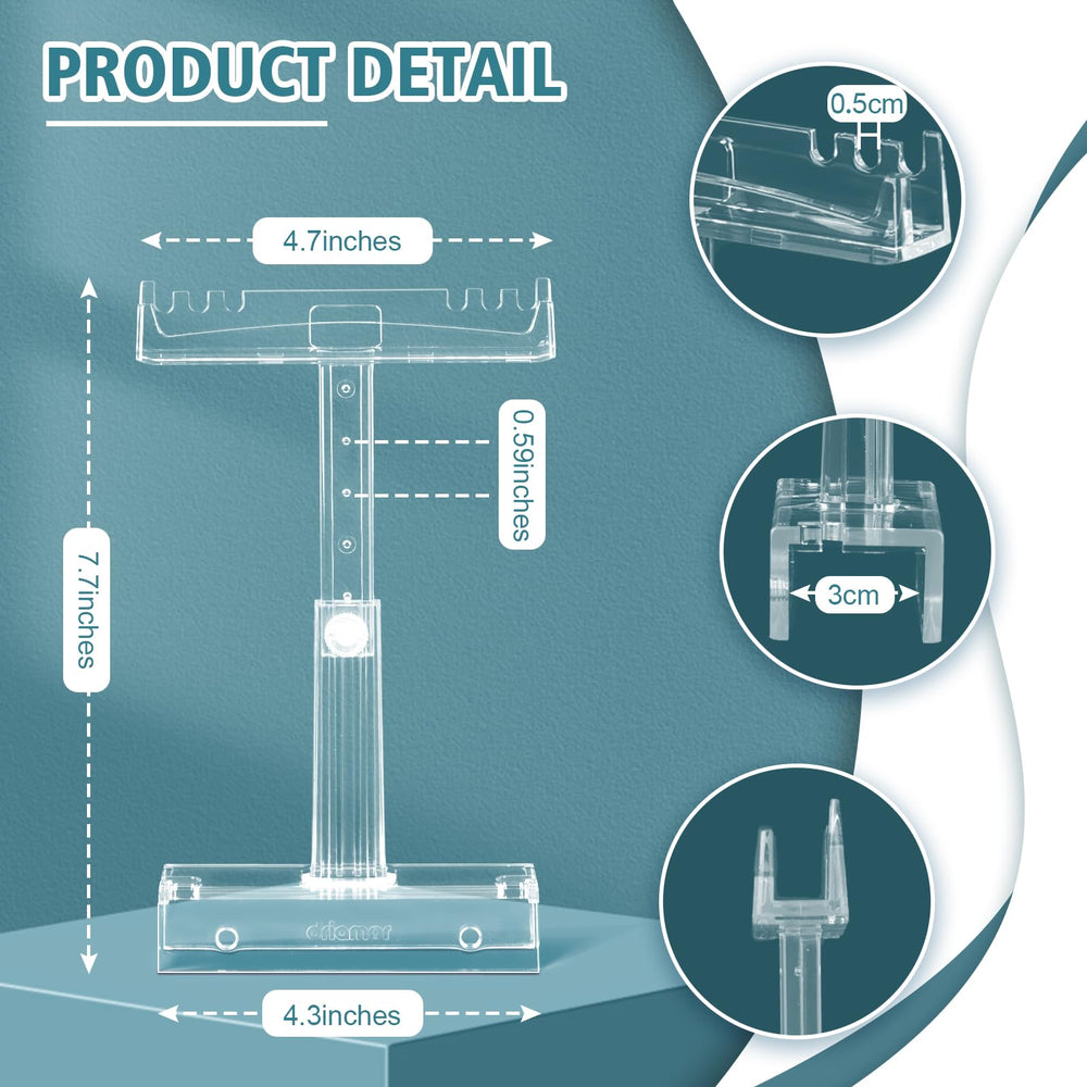 driamor clear acrylic riser blends with glass for an unobtrusive look