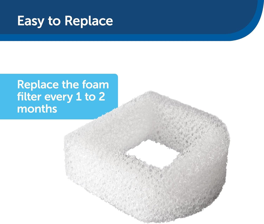 PetSafe Drinkwell foam-filter replacement easy to swap during routine fountain cleaning.