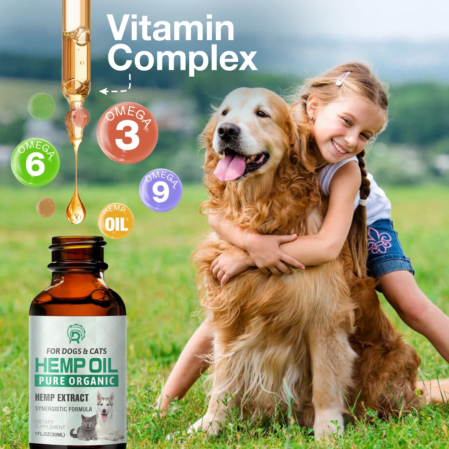 Drloton hemp oil drops dropper for precise dosing in anxious dogs and cats.