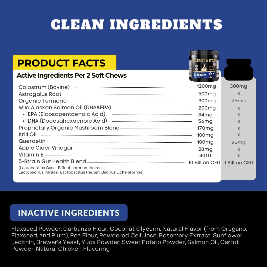 DRMOIS dog allergy chews omega oils focus for hydrated skin