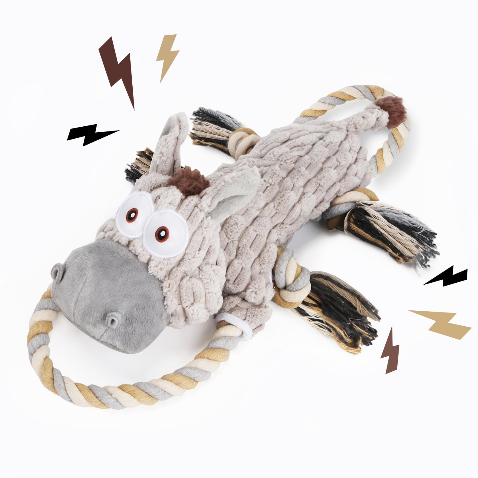 Drmstow large squeaky dog toy plush with hidden squeaker for interactive play