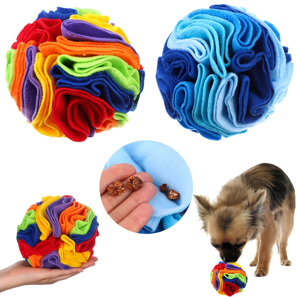 Droutti snuffle ball for dogs 2-pack engages senses and reduces boredom during at-home play.