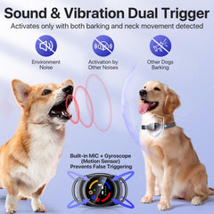 Drroon bark collar dual-sensor technology reduces false activations during walks