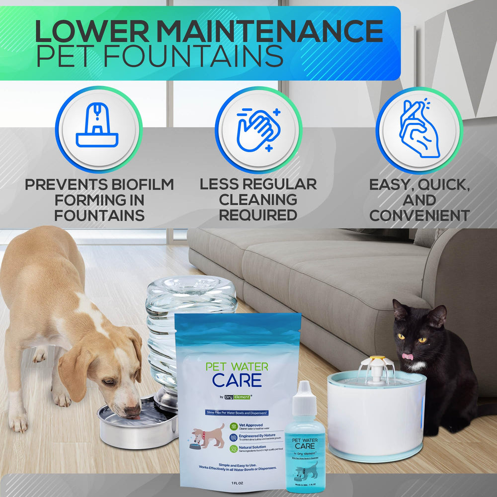 Dry Element Pet Water Care simplifies daily use for picky pets.