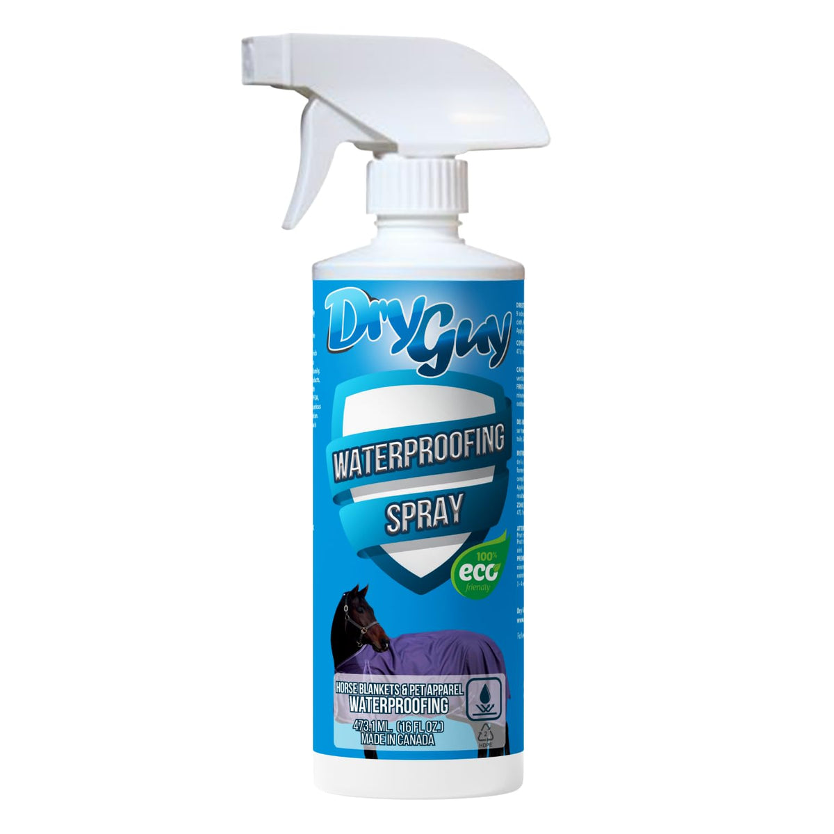 Dry Guy Waterproofing spray bottle for fabrics, providing breathable protection.