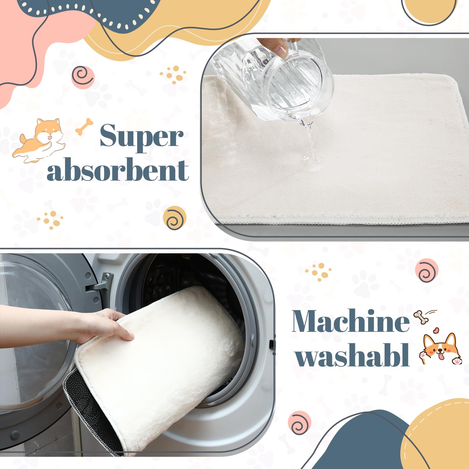 Drydiet liner with non-slip backing stays securely in the carrier