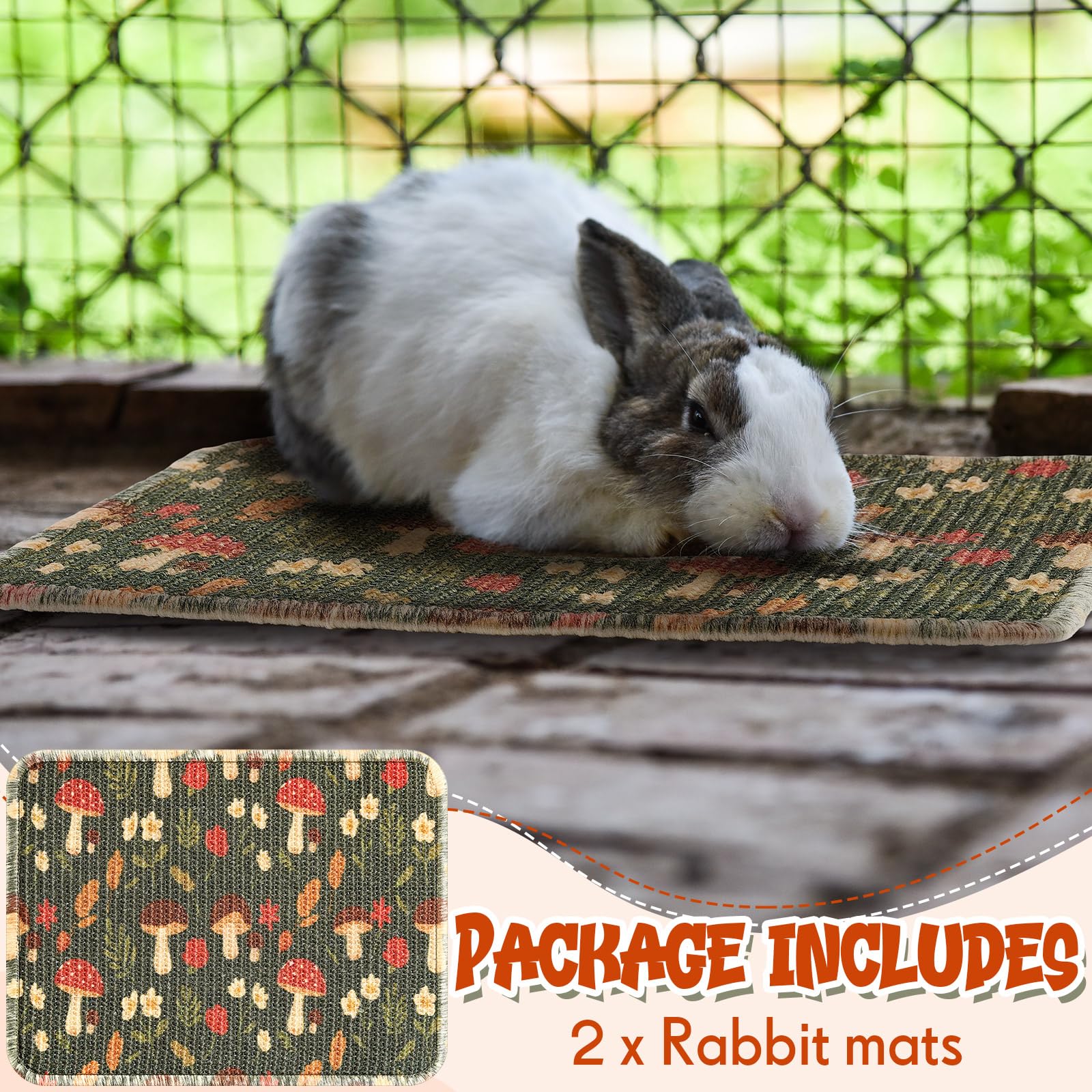 Drydiet non-slip rabbit mat with latex backing stays in place