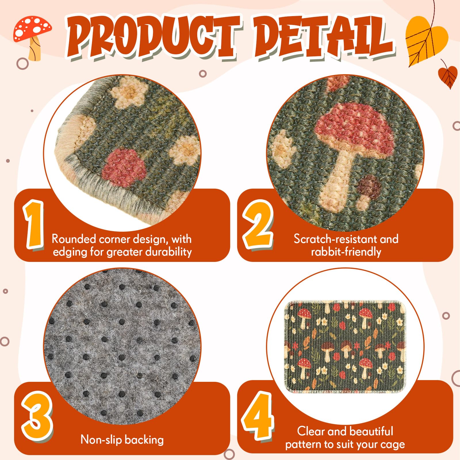 Drydiet rabbit mat placed in cage for nesting and play