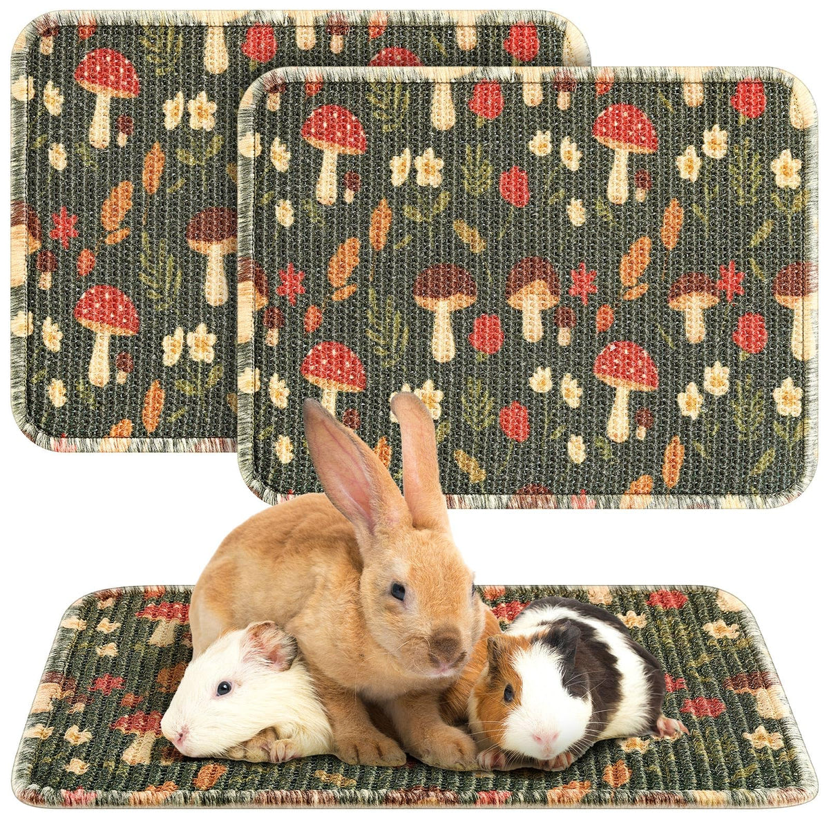 Drydiet rabbit scratch mat natural sisal two-pack for durable scratching