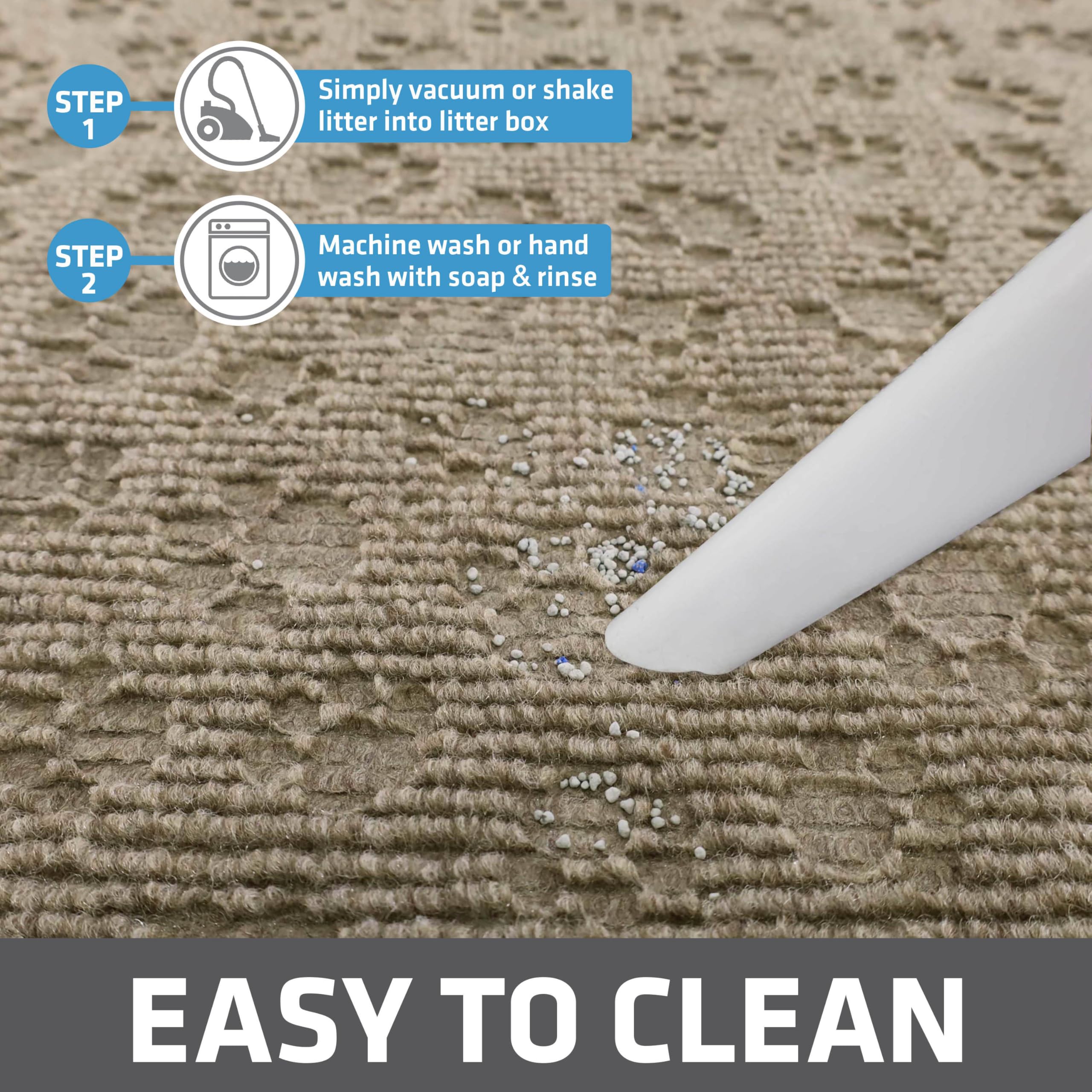 Drymate mat is machine washable for quick, effortless cleaning after use