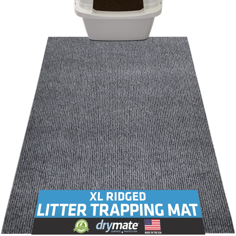 Drymate cat litter box mat with ridged design traps litter and keeps floors clean