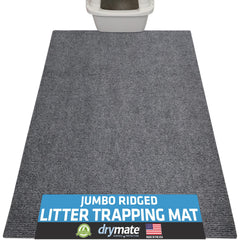 Drymate cat litter box mat with ridged design traps litter and reduces tracking
