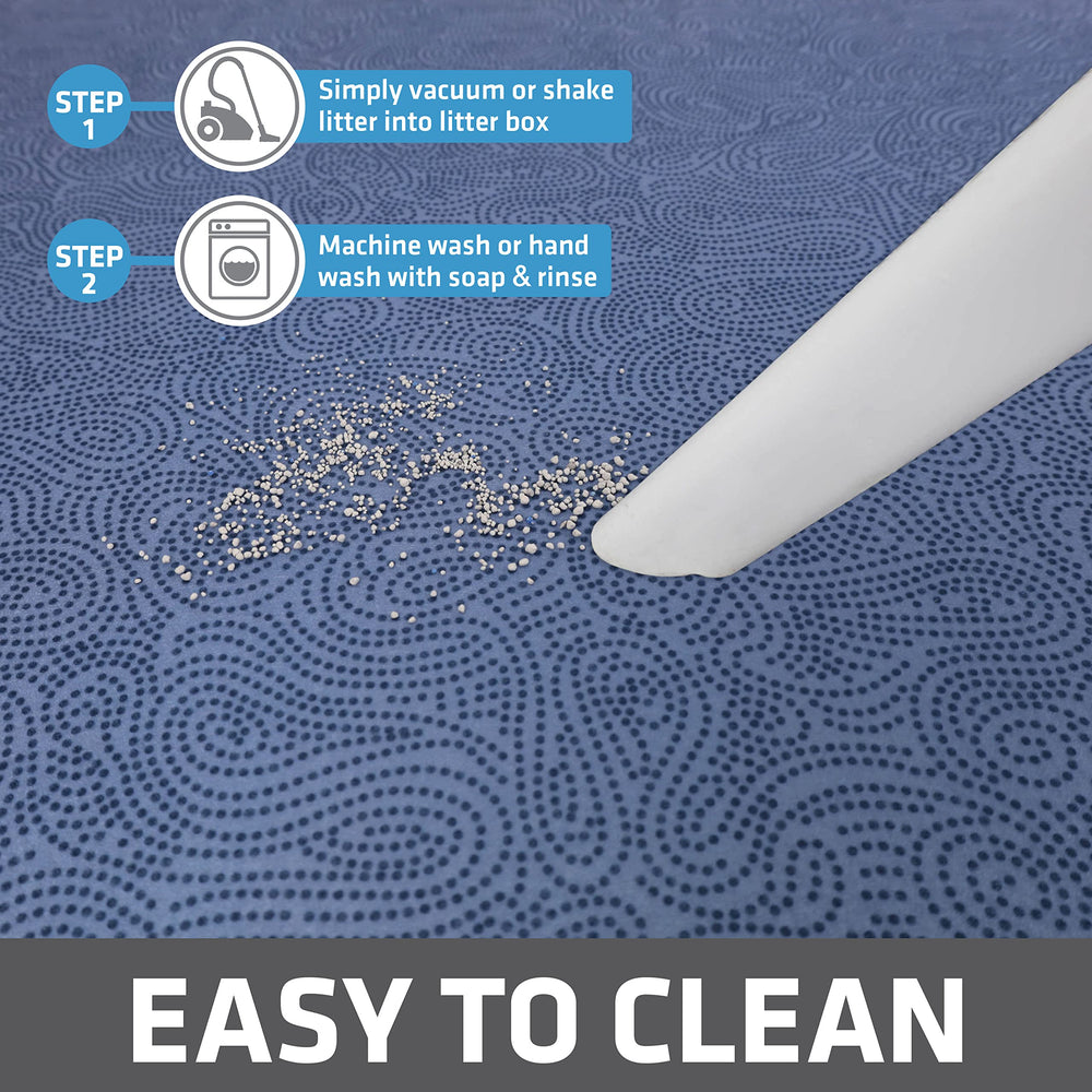 Drymate cat litter mat being machine washed for easy cleaning.
