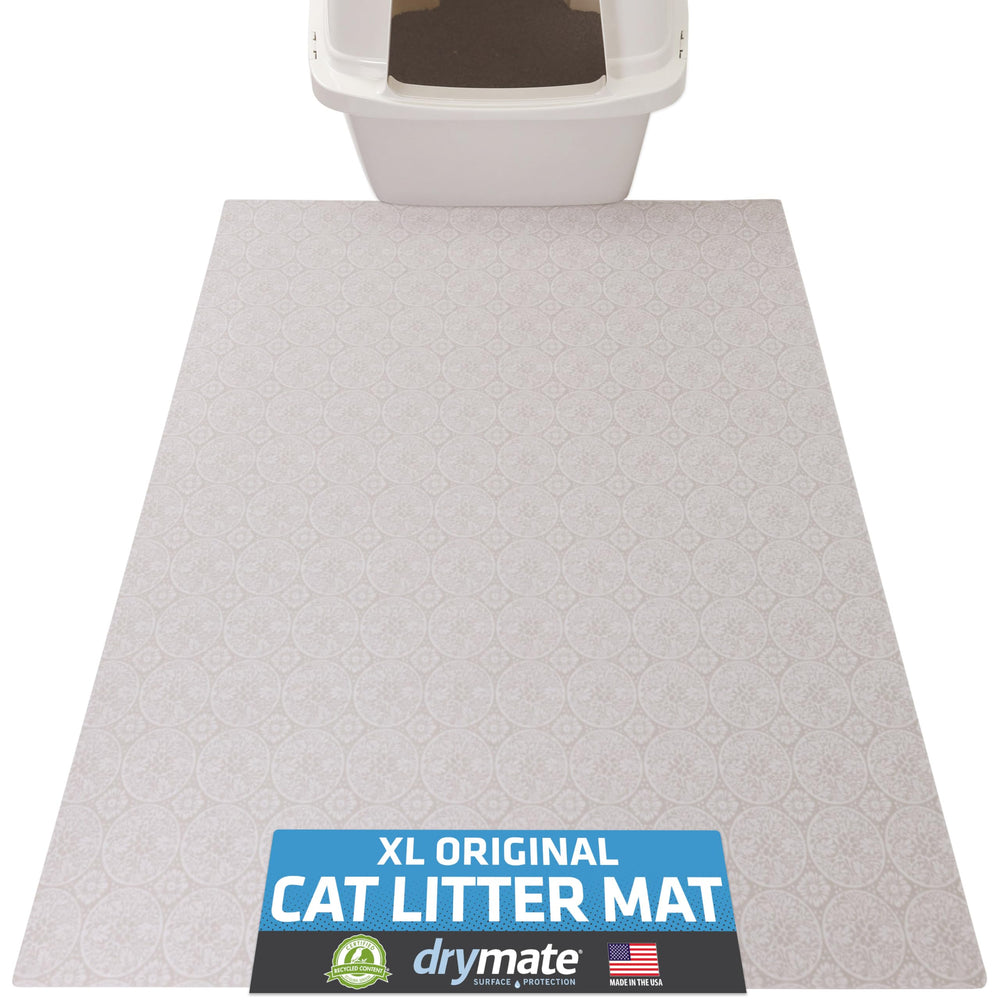 Drymate cat litter mat traps mess and reduces tracking for cleaner floors