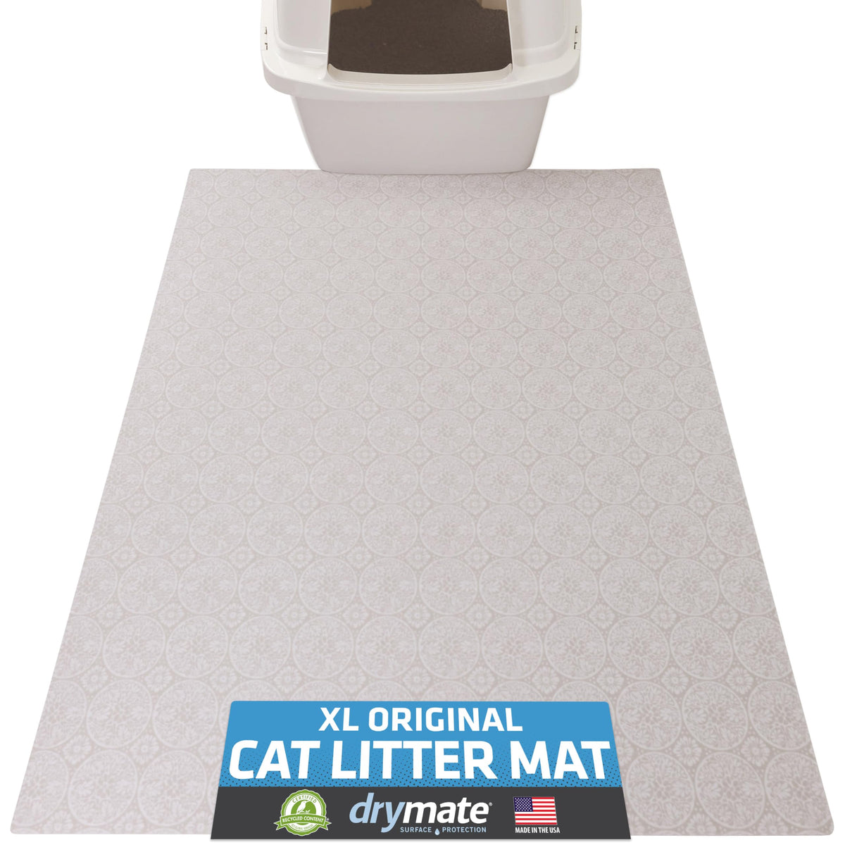 Drymate cat litter mat traps mess and reduces tracking for cleaner floors