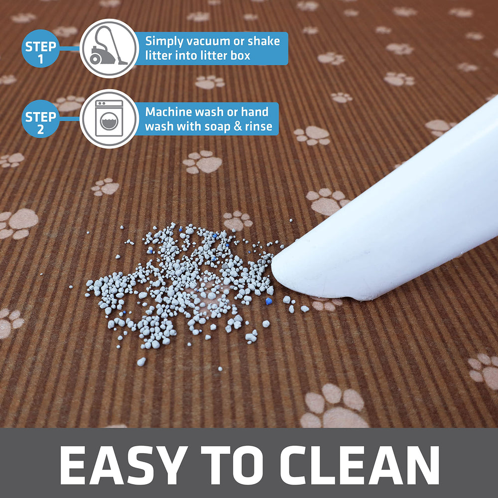 Drymate cat litter mat is soft on paws for comfort.