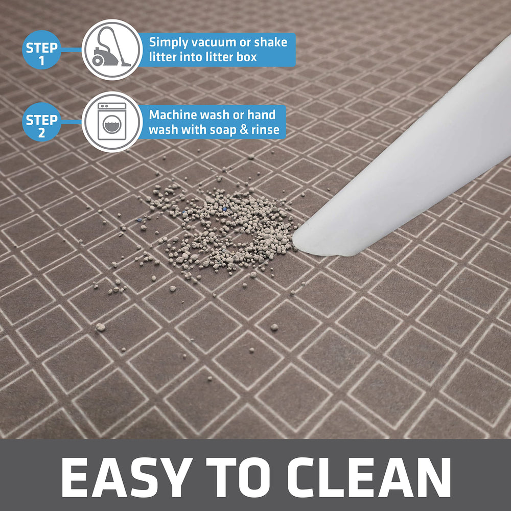 Drymate soft paw-friendly material comforts paws while catching litter.