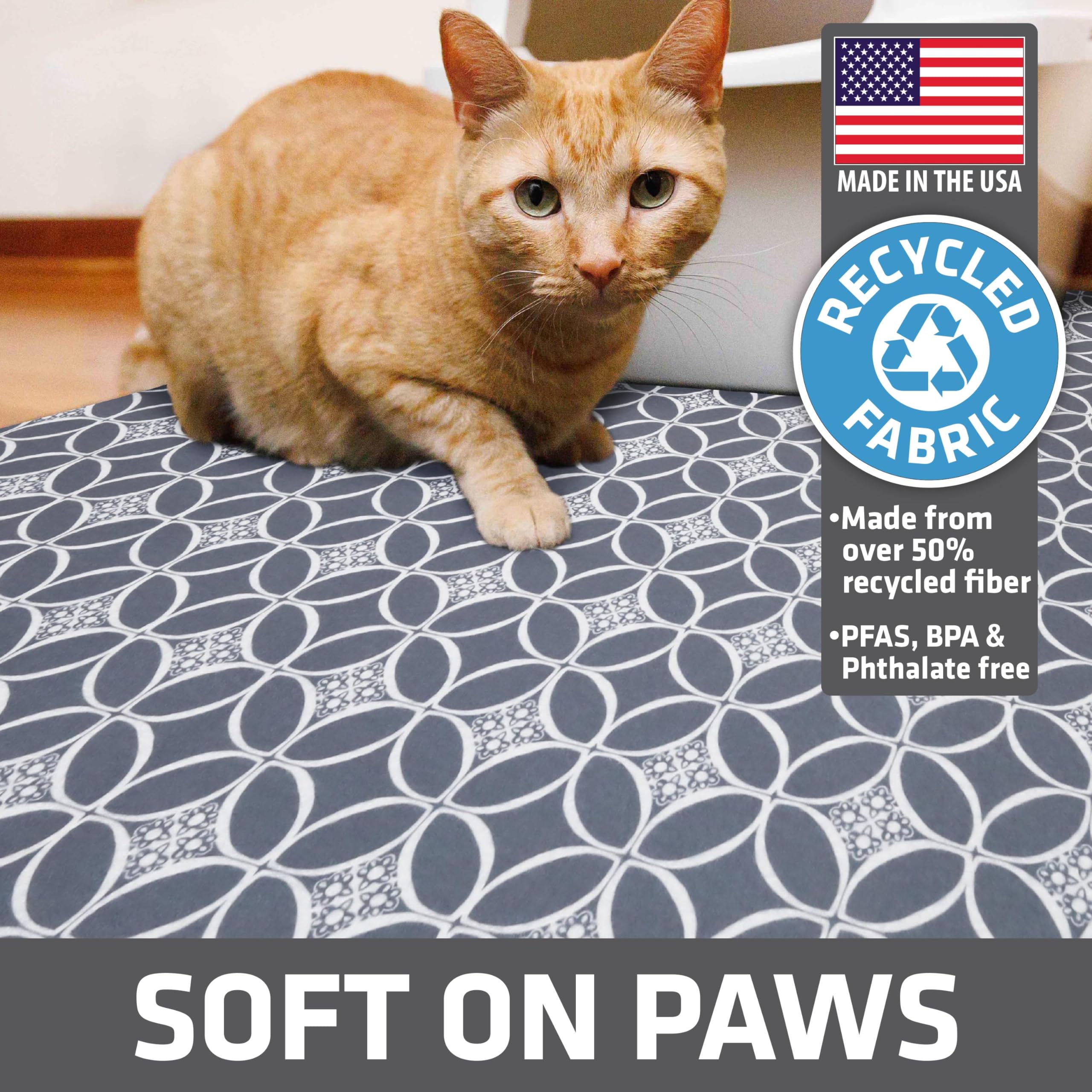 Drymate mat slip resistant backing keeps mat in place.