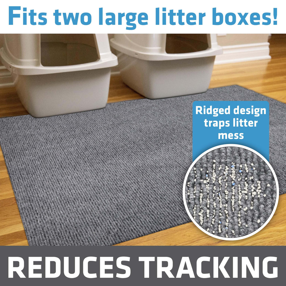 Drymate litter-trapping mat with absorbent fabric keeps floors dry after use