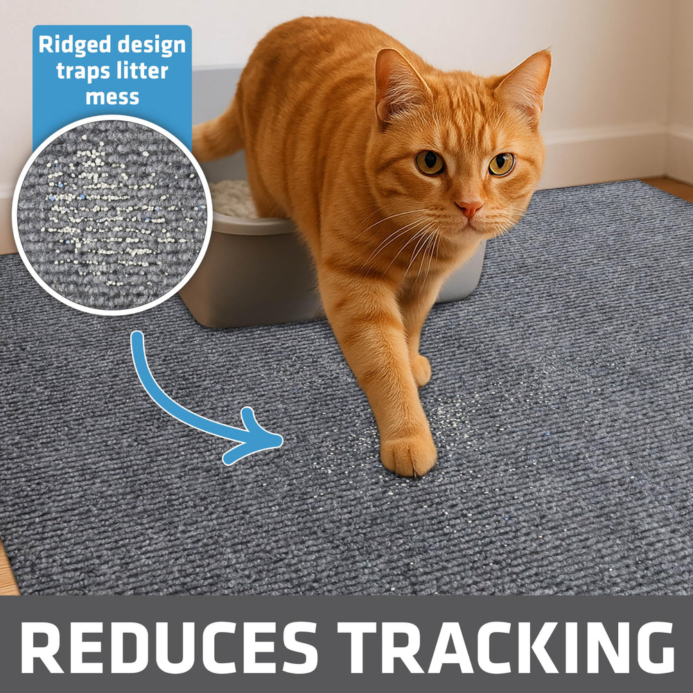 Absorbent Drymate fabric mat traps moisture for cleaner paws and surfaces
