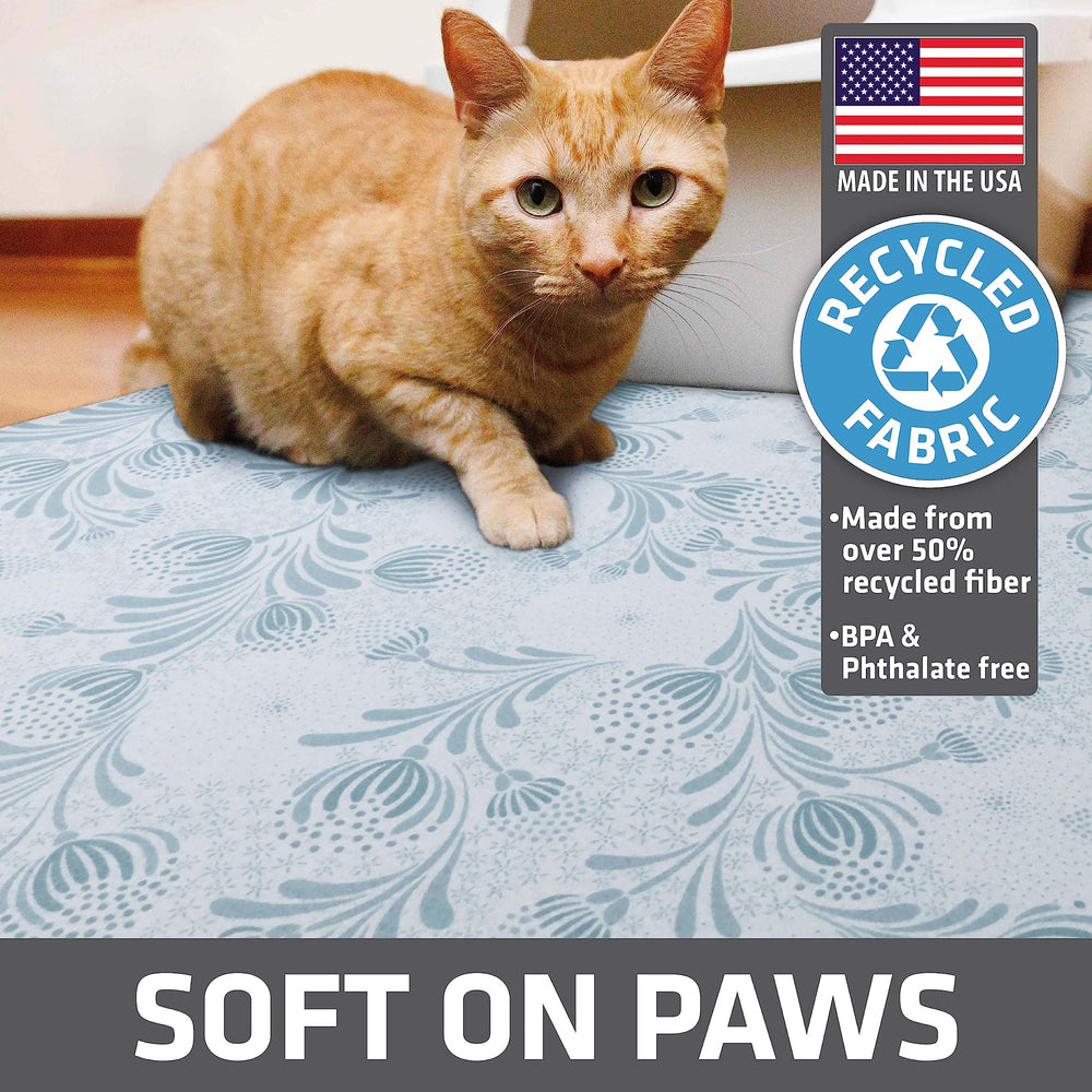 Drymate mat's slip-resistant backing stays in place on any floor.