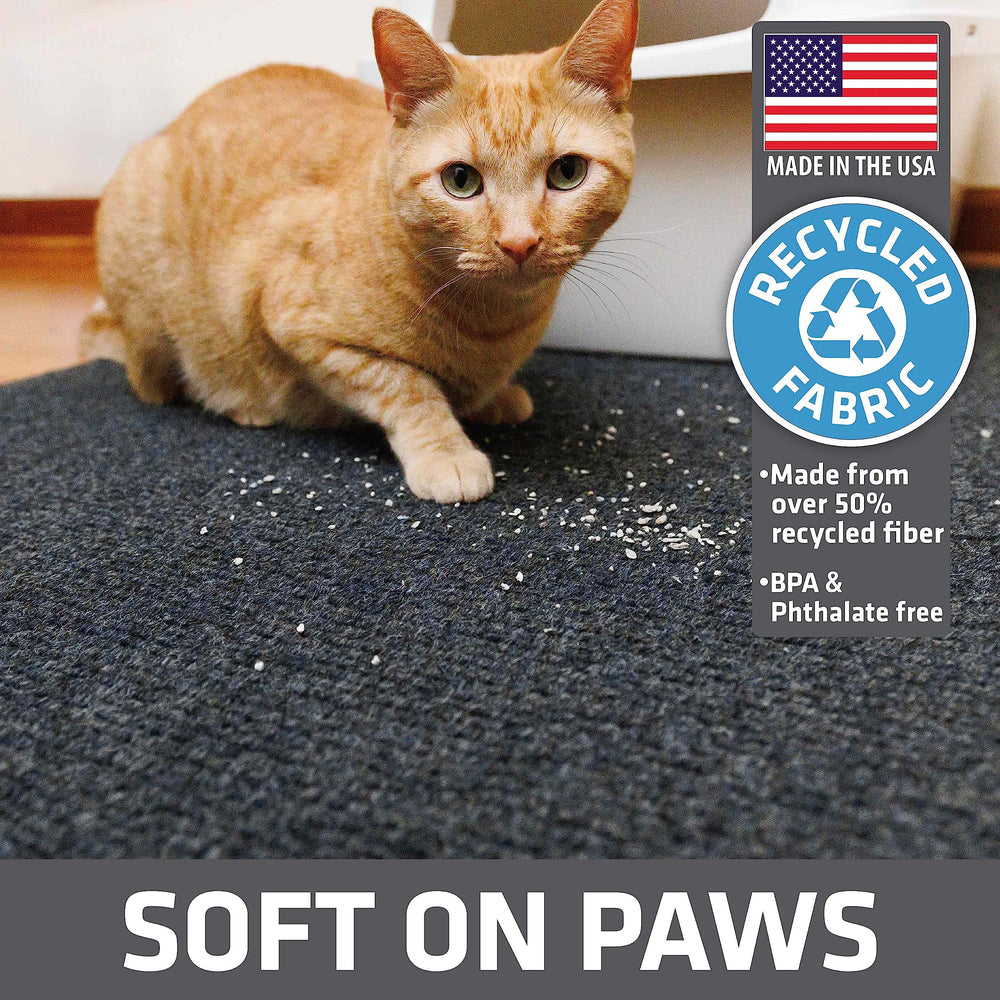 Drymate slip-resistant backing keeps mat in place.