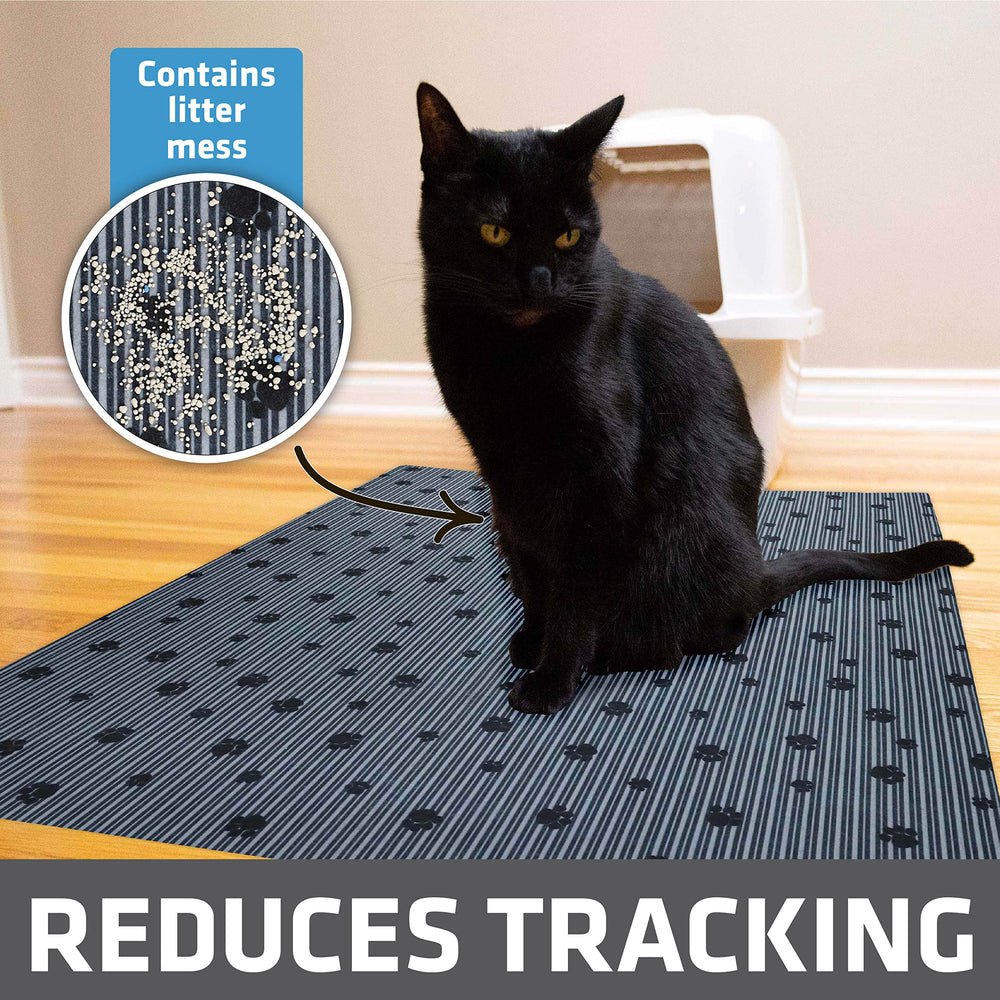 Drymate mat shows waterproof backing preventing floor staining