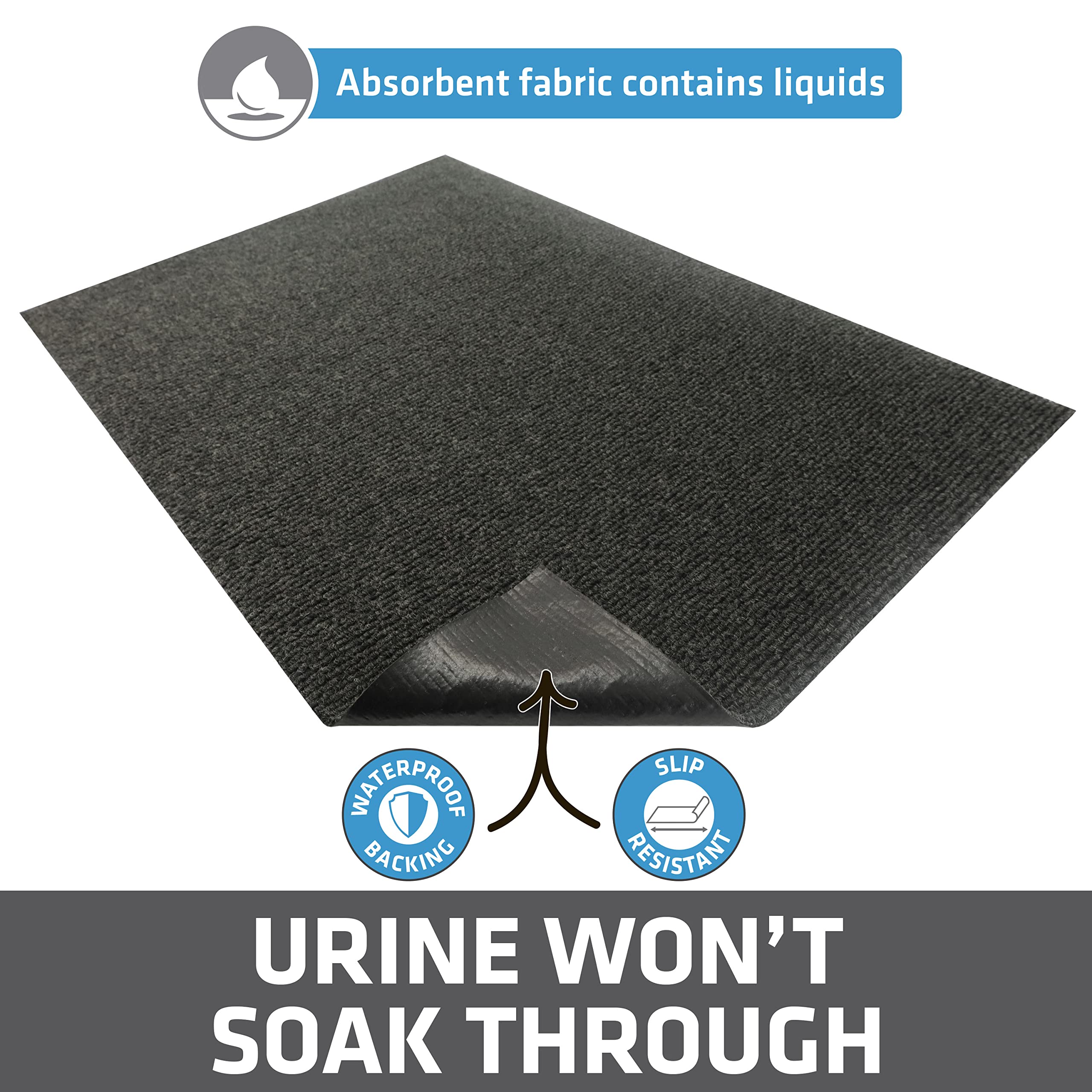 Drymate waterproof backing prevents moisture from reaching floors.