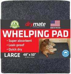 Drymate Whelping Box Liner Mat in a box to keep surfaces clean and dry.