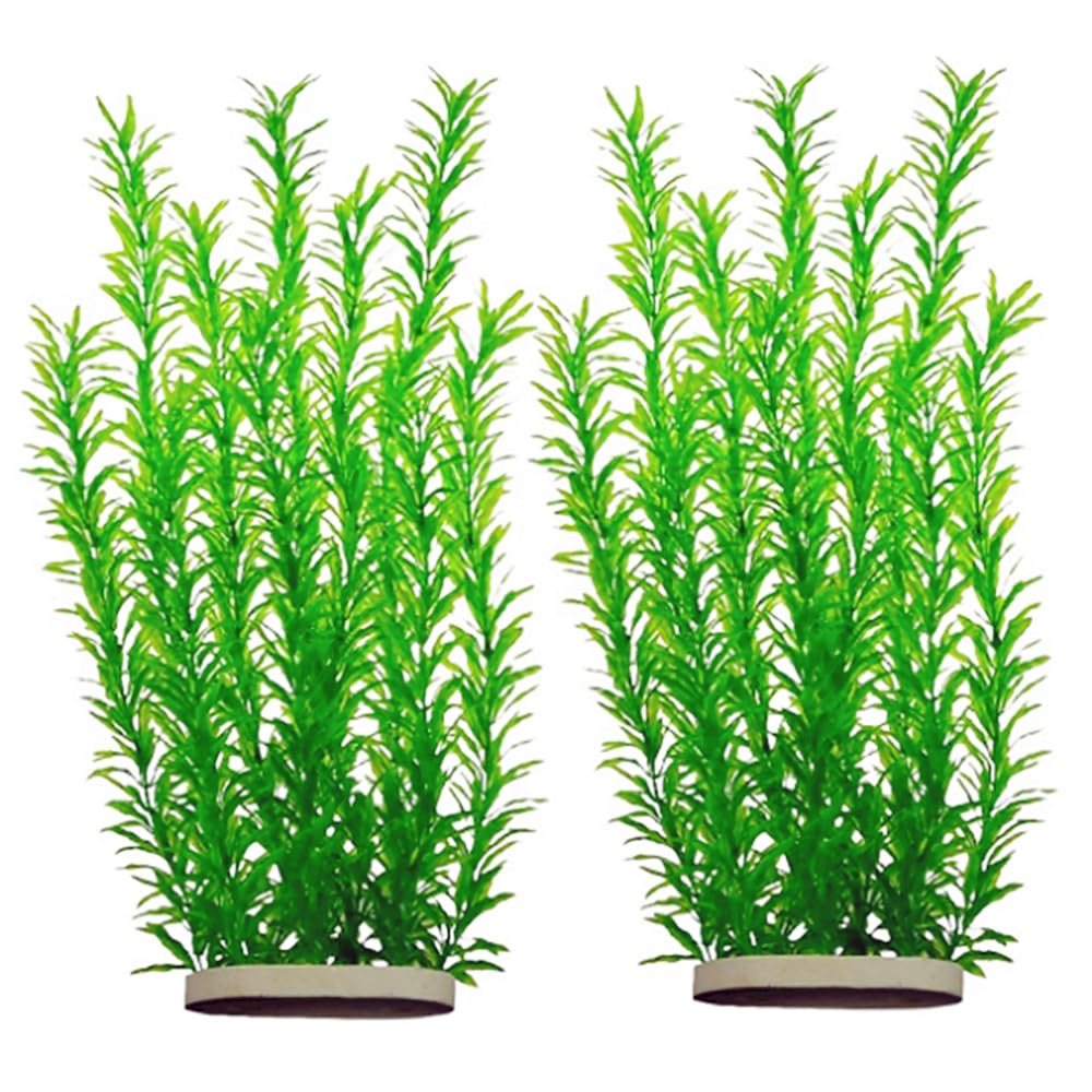 DSkoiph aquarium plants 21 inch tall offer vibrant green height for dramatic underwater scenes.