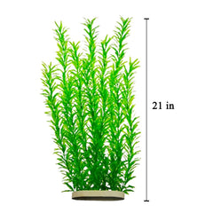 DSkoiph 21inch green artificial plant adds depth and hiding spots for fish.