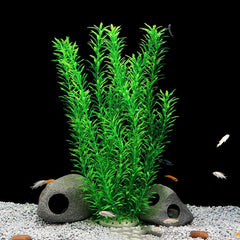 DSkoiph 21 inch green aquarium plant creates a natural-looking habitat without maintenance.