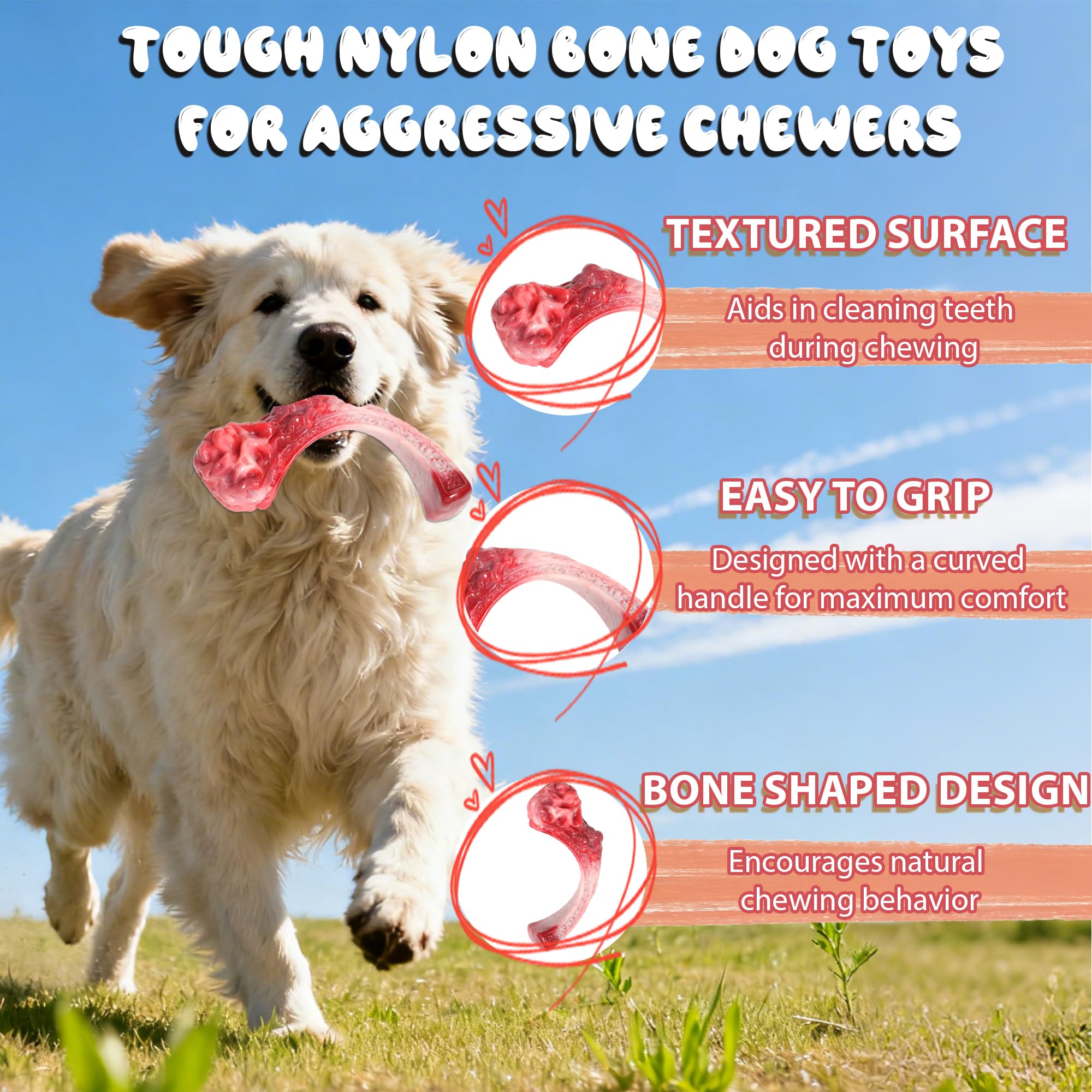 DSUMD Textured surface promotes gum massage and oral care during chewing.