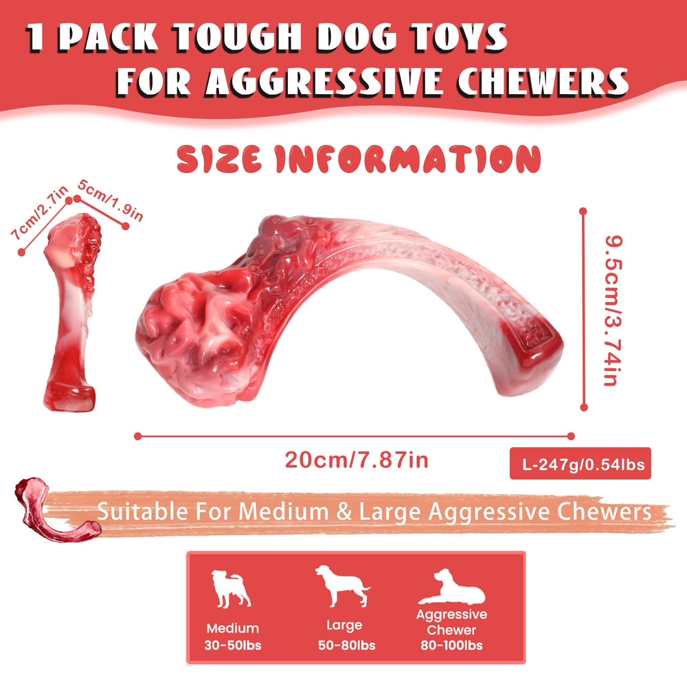 DSUMD Nylon dog toy with grooved surface for plaque-friendly chewing.