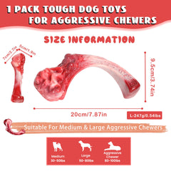 DSUMD Nylon dog toy with grooved surface for plaque-friendly chewing.