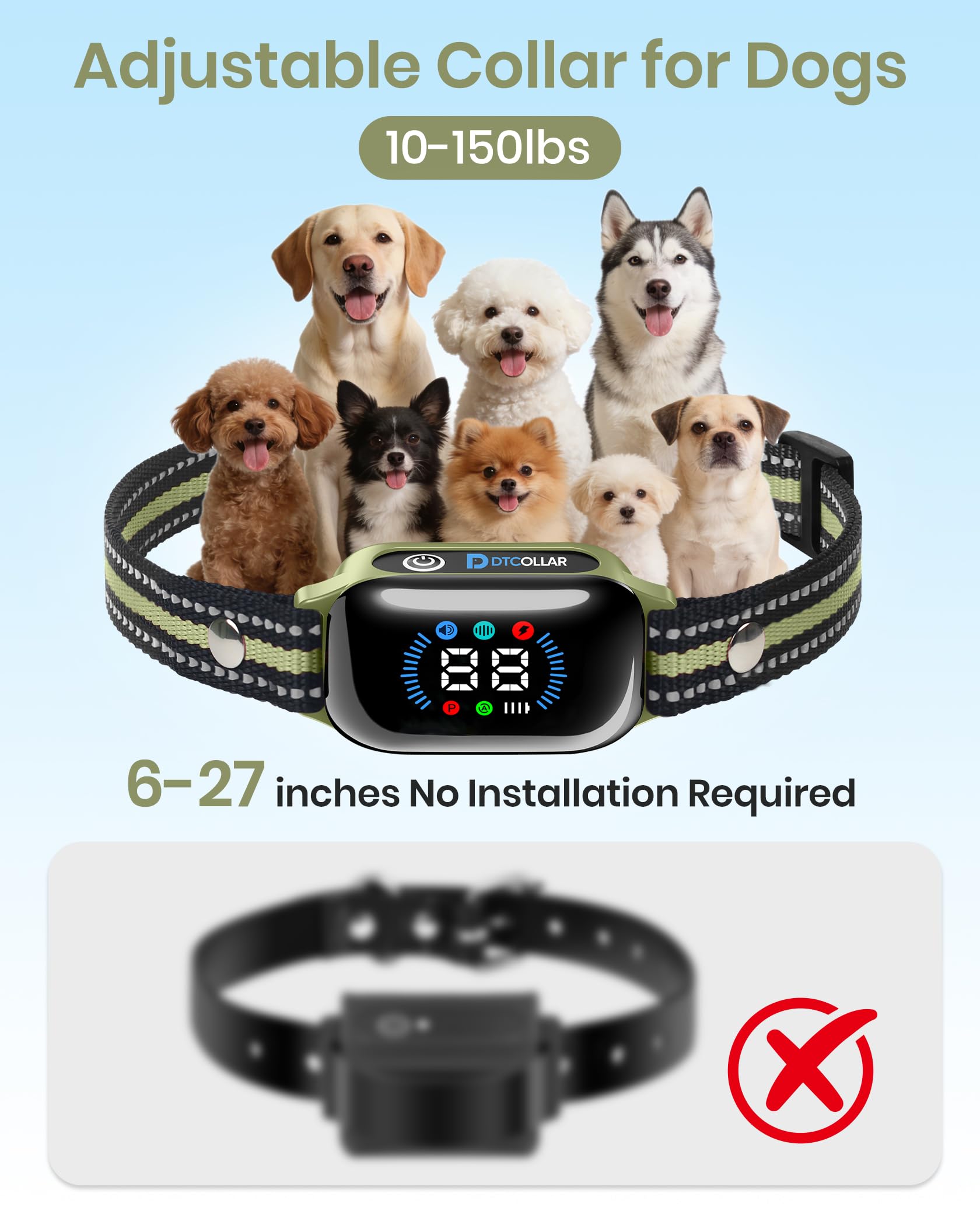 DTCollar 3300ft remote range enables training across yards and parks.