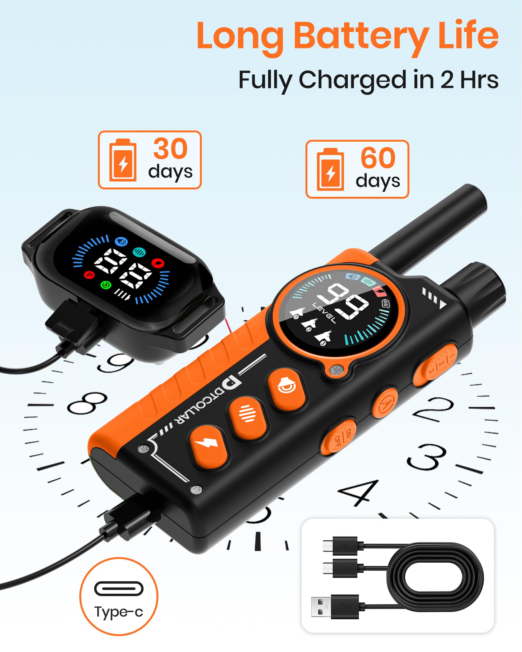 DTCollar 3300ft range enables indoor or outdoor training far away.