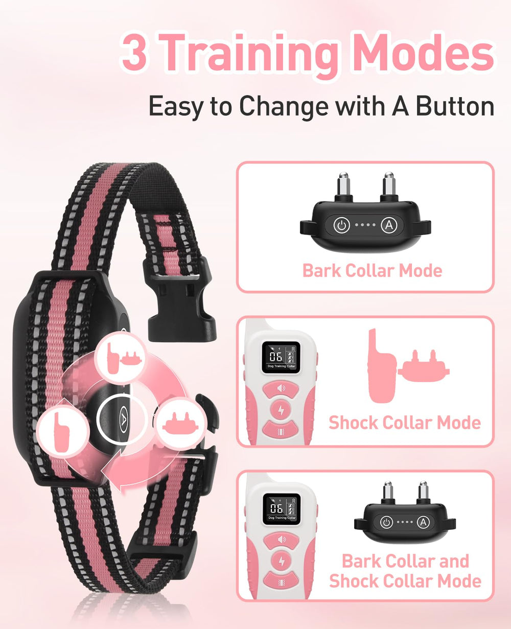 DTCollar bark mode LED indicator highlights simple mode switching during training.