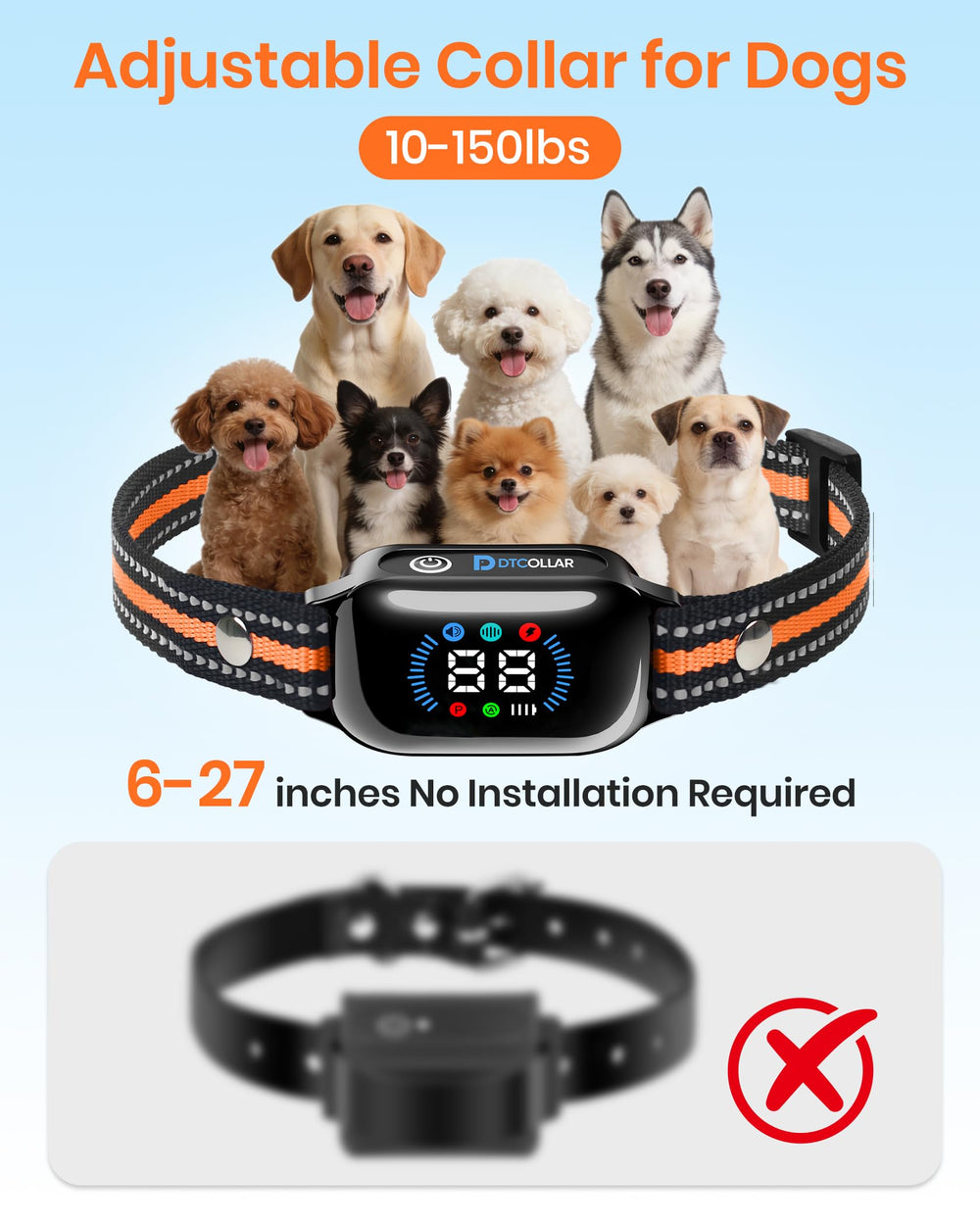 DTCollar IP67 waterproof rating for training in rain or water.