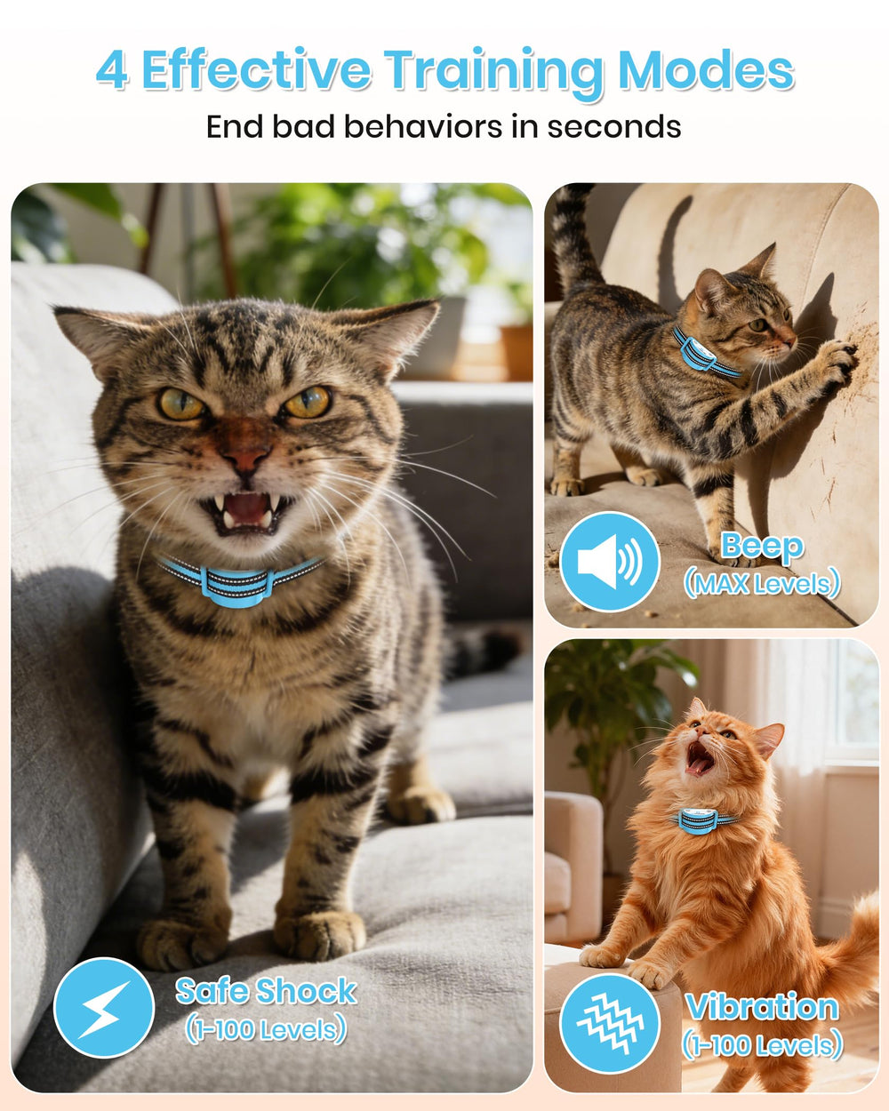 DTCollar Mini Cat remote control usage highlights simple mode switching for safe training