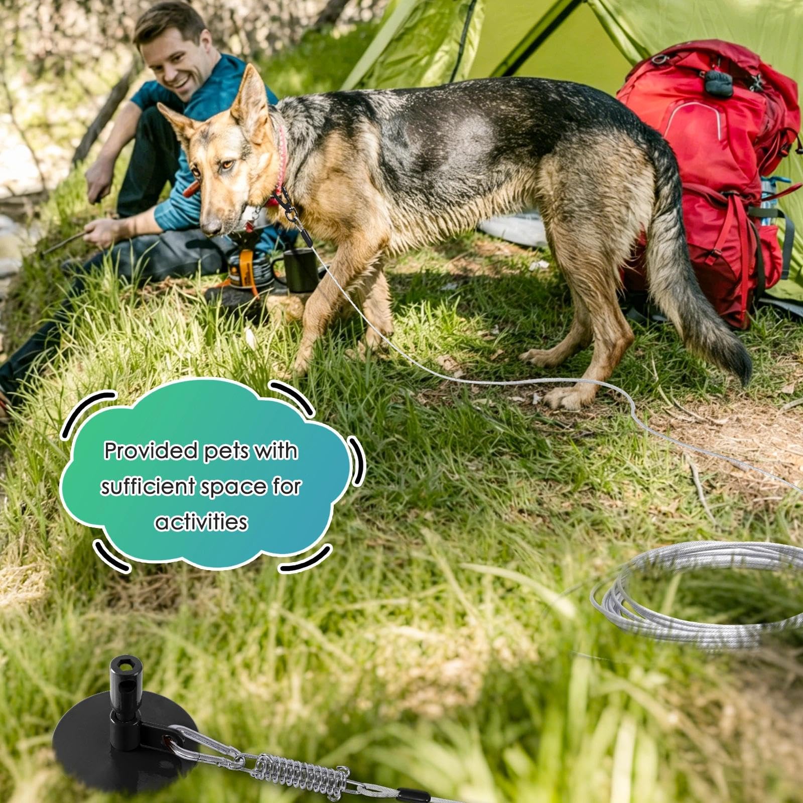 Duckygoo rust-proof cable stays weather-ready in rain and sunshine.