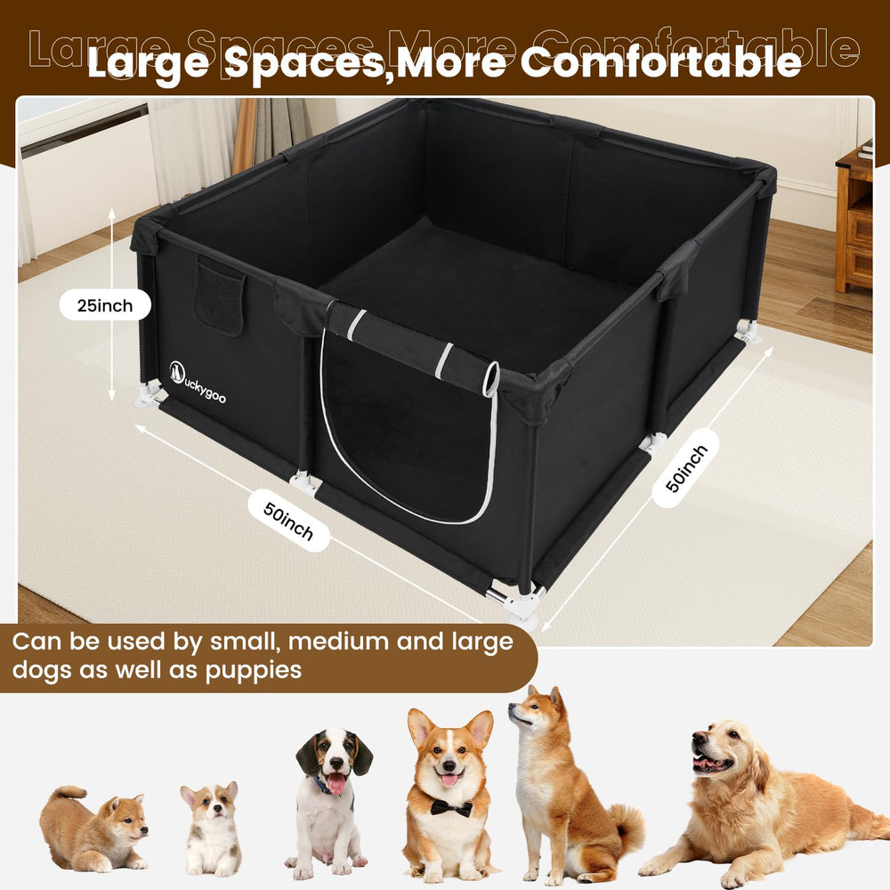 Duckygoo whelping box features suction feet for stability.