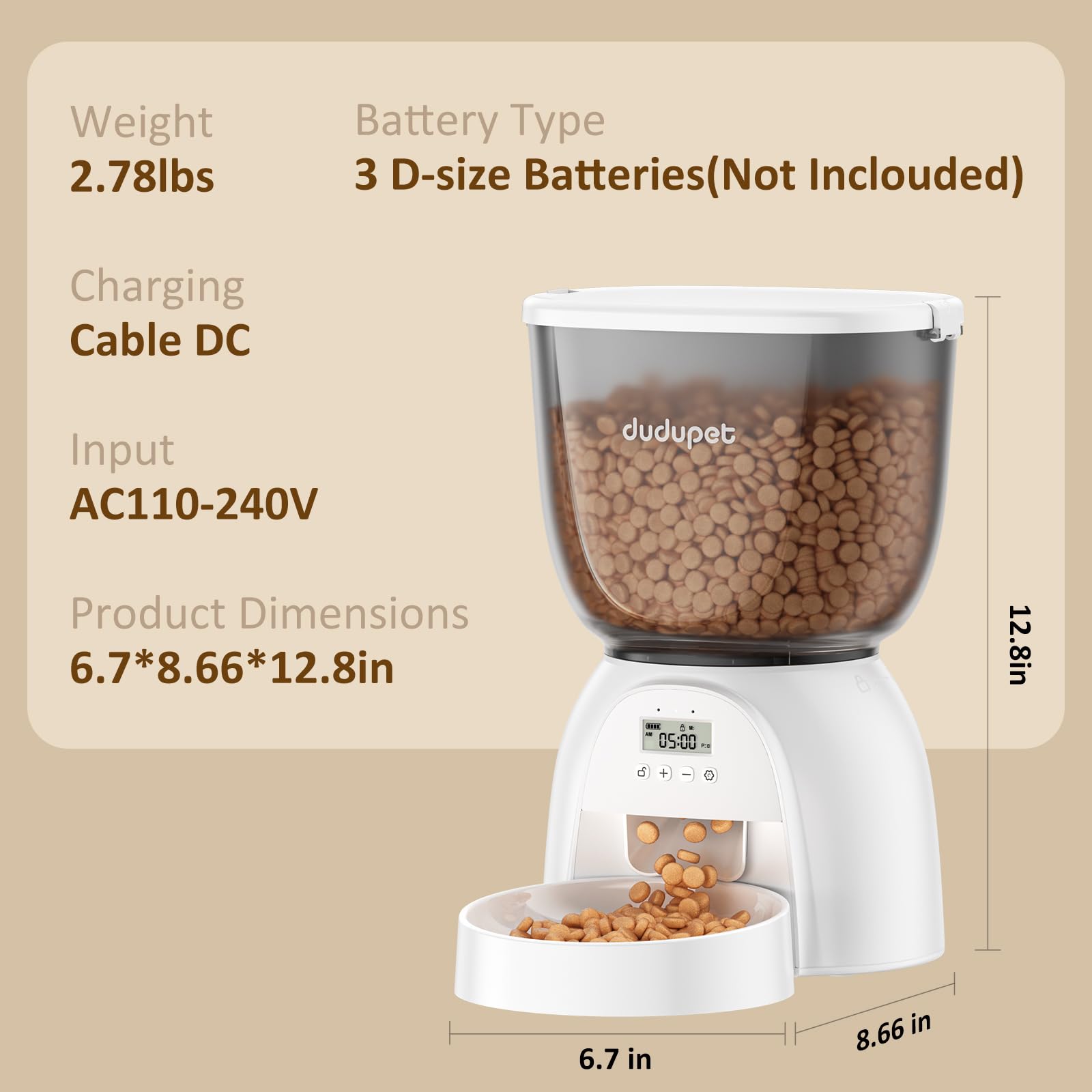 DUDUPET easy-clean detachable parts make maintenance simple