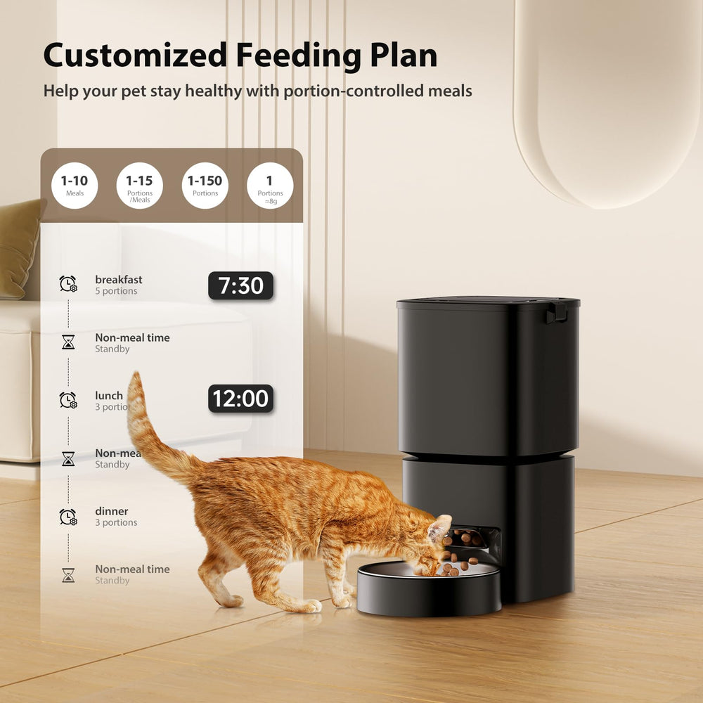 DUDUPET meal schedule table demonstrates planned portions for balanced feeding