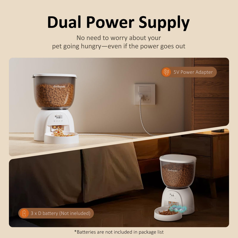 DUDUPET programmable feeding timer enables precise meal scheduling