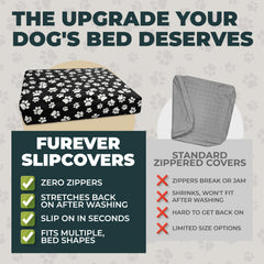 DUKE&LEFTY Slipcover stretch close-up highlights soft, flexible fabric for easy fit.