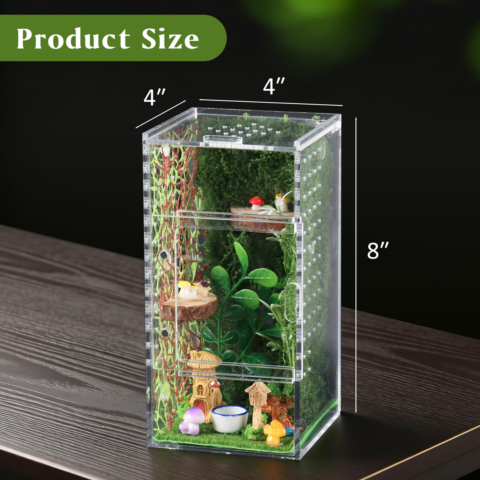 Duluvop spider swing accessory inside enclosure for added enrichment