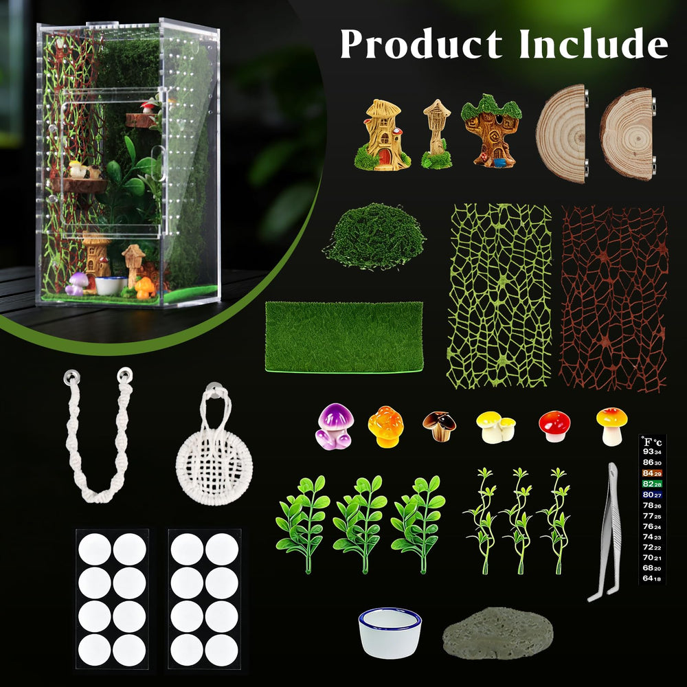 Duluvop temperature and humidity detector helps monitor terrarium conditions at a glance